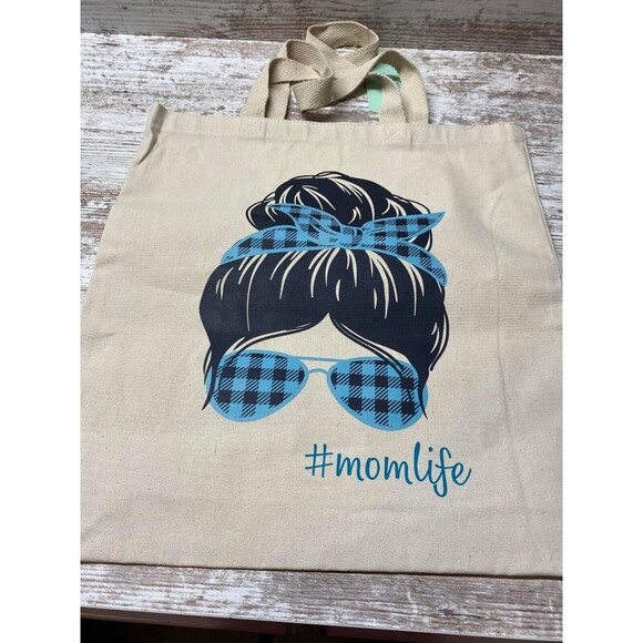 Mom Life Canvas Tote Bag - Picture 1 of 1
